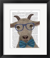 Nerdy Goat Book Print Fine Art Print