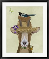 Goat In Straw Hat Fine Art Print