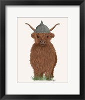 Highland Cow Viking Fine Art Print