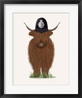 Highland Cow Policeman Fine Art Print
