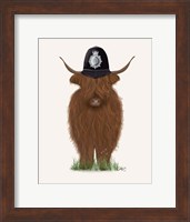 Highland Cow Policeman Fine Art Print