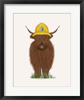 Highland Cow Fireman Fine Art Print