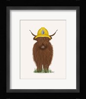 Highland Cow Fireman Fine Art Print