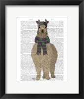 Llama with Purple Scarf, Full Book Print Fine Art Print