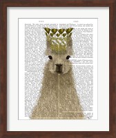 Llama Queen Book Print Fine Art Print