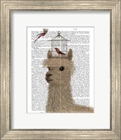 Llama and Birdcage Book Print Fine Art Print