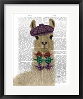 Llama Dapper Book Print Fine Art Print
