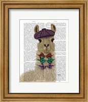 Llama Dapper Book Print Fine Art Print