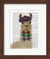 Llama Dapper Book Print Fine Art Print