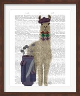 Llama Golfing Book Print Fine Art Print