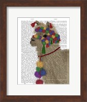 Llama Traditional 2, Portrait Book Print Fine Art Print