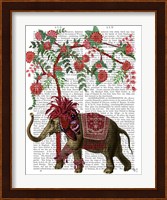 Niraj Elephant, Red Tree Fine Art Print