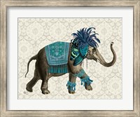 Niraj Elephant, Blue Fine Art Print