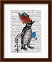 Penguin and Fish Hat Book Print Fine Art Print