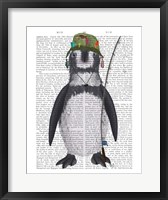 Penguin Fishing Book Print Fine Art Print