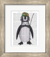 Penguin Fishing Book Print Fine Art Print