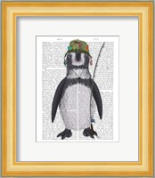 Penguin Fishing Book Print Fine Art Print