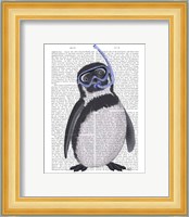 Penguin Snorkel Book Print Fine Art Print
