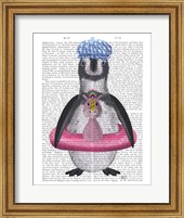 Penguin Unicorn Rubber Ring Book Print Fine Art Print