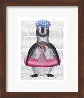 Penguin Unicorn Rubber Ring Book Print Fine Art Print