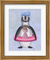 Penguin Unicorn Rubber Ring Fine Art Print