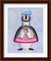 Penguin Unicorn Rubber Ring Fine Art Print