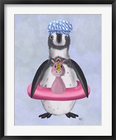 Penguin Unicorn Rubber Ring Fine Art Print