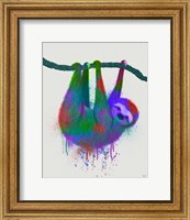 Sloth Rainbow Splash Fine Art Print
