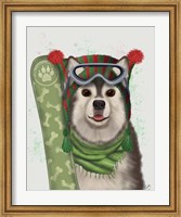 Husky Snowboard Fine Art Print