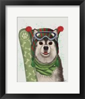 Husky Snowboard Fine Art Print