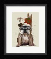English Bulldog, Skiing Fine Art Print