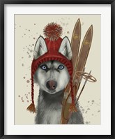 Husky, Skiing Fine Art Print