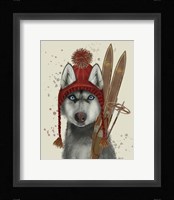 Husky, Skiing Fine Art Print
