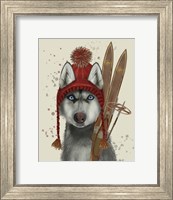 Husky, Skiing Fine Art Print