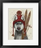 Husky, Skiing Fine Art Print