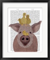 Pig and Ducklings Book Print Fine Art Print