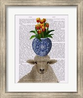 Sheep and Tulips Book Print Fine Art Print