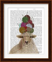 Sheep with Wool Hat, Portrait Book Print Fine Art Print