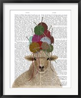 Sheep with Wool Hat, Portrait Book Print Fine Art Print