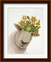 Sheep with Daffodil Crown Fine Art Print