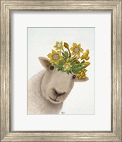 Sheep with Daffodil Crown Fine Art Print