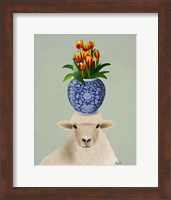 Sheep and Tulips Fine Art Print