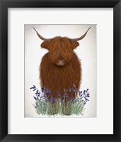 Highland Cow, Bluebell Fine Art Print