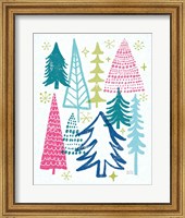 Merry Christmastime Trees Bright Fine Art Print