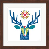 Geometric Holiday Reindeer II Bright Fine Art Print