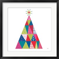 Geometric Holiday Trees I Bright Fine Art Print