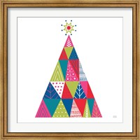 Geometric Holiday Trees I Bright Fine Art Print