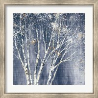 Navy Blue Birch Flipped Fine Art Print