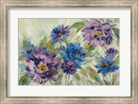 Bold Blue and Lavender Flowers Fine Art Print