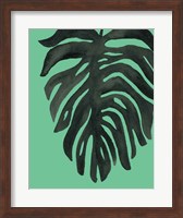 Tropical Palm II BW Green Fine Art Print